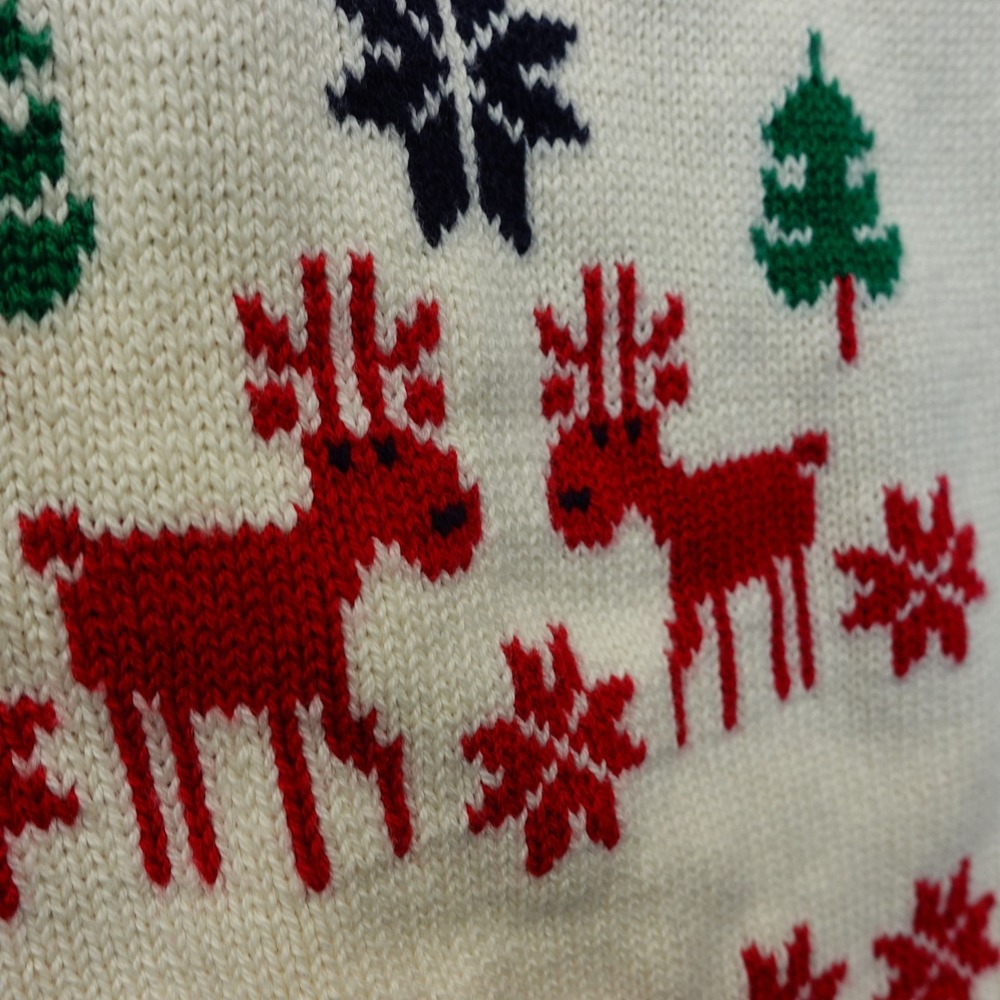 Sweater Knit Dress Baby Girl 3 6 Mos Cream Wool Deer Nordic HANNA ANDERSSON - Picture 8 of 12